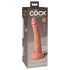 King Cock Elite realistiškas siurbtukas dildo (18 cm) - natūralus 