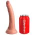 King Cock Elite realistiškas siurbtukas dildo (18 cm) - natūralus 