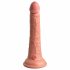 King Cock Elite realistiškas siurbtukas dildo (18 cm) - natūralus 