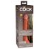 King Cock Elite 7- su tvirtu tvirtinimu, itin tikroviškas dildo (18 cm) - tamsus natūralus 