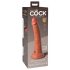 King Cock Elite 7- su tvirtu tvirtinimu, itin tikroviškas dildo (18 cm) - tamsus natūralus 