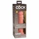 King Cock Elite 8 - su siurbtuku, realistiškas dildo (20cm) - natūralus 