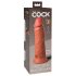 King Cock Elite 8 - Tvirtas, natūraliai atrodantis dildo su siurbtuku (20cm) - tamsiai natūrali spalva 