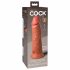 King Cock Elite 8 - tvirtas pagrindas dildo (20 cm) - tamsi natūrali spalva