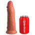 King Cock Elite 8 - tvirtas pagrindas dildo (20 cm) - tamsi natūrali spalva