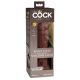 King Cock Elite 8 - su stipria siurbimo taure, tikroviškas silikoninis dildo (20cm) - rudas 