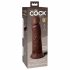 King Cock Elite 8 - su stipria siurbimo taure, tikroviškas silikoninis dildo (20cm) - rudas 