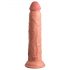 King Cock Elite 9 - dvisluoksnis, prisitvirtinantis, realistiškas dildo (23cm) - natūralus 