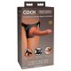 King Cock Elite Comfy - prisegamas dildo su diržu (tamsi natūrali spalva) 