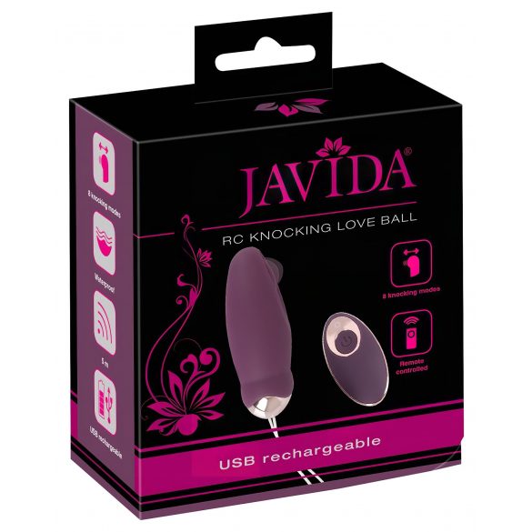 Javida - radijo valdymo, pulsuojantis vibruojantis kiaušinis (violetinis) 