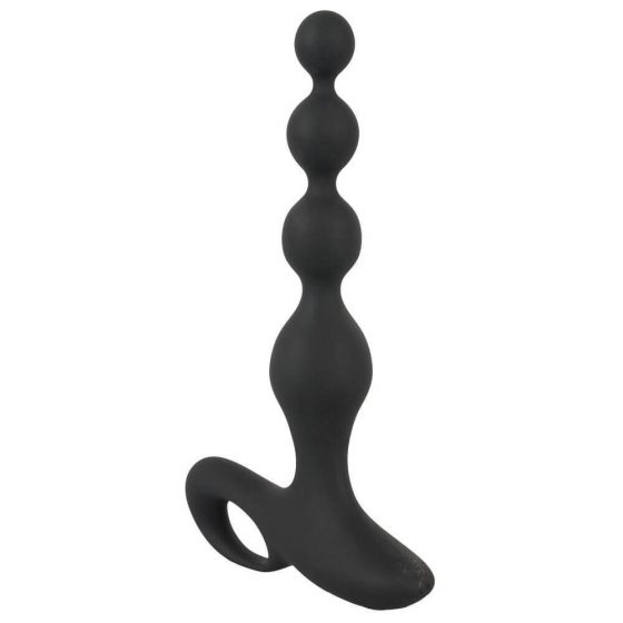 Black Velvet – įkraunamas, vandeniui atsparus, karoliukų analinis vibratorius (juodas)