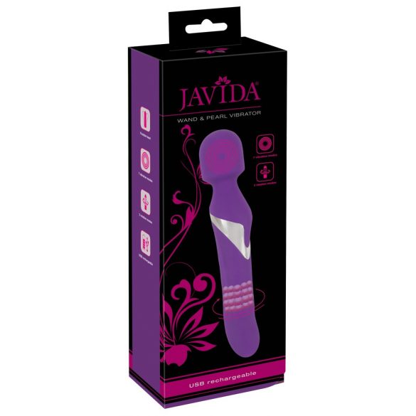 Javida Wand & Pearl - 2in1 masažuoklis vibratorius (violetinė) 