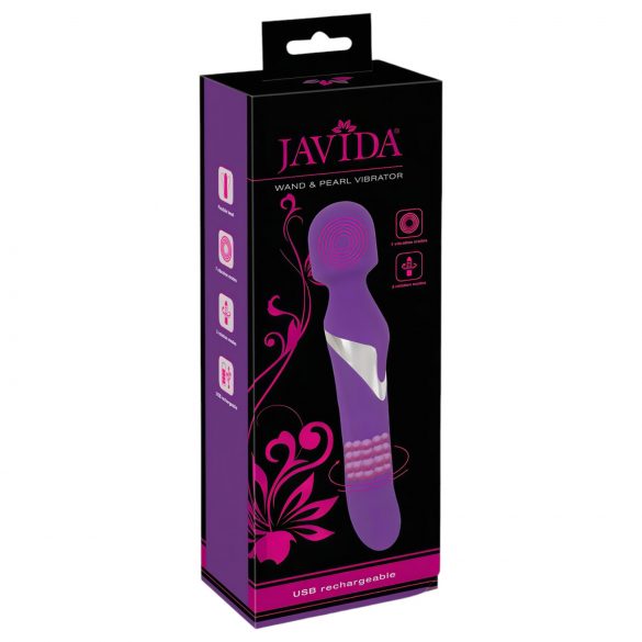 Javida Wand & Pearl - 2in1 masažuoklis vibratorius (violetinė) 