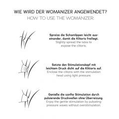   Womanizer Silver Delights - oro bangų vibratorius rinkinys (juodas)