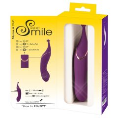   SMILE Double - įkraunamas, 2in1 klitorio vibratorius (violetinis)