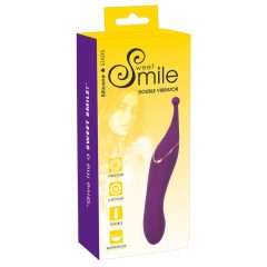   SMILE Double - įkraunamas, 2in1 klitorio vibratorius (violetinis)