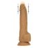 Naked Addiction Thrusting 9 - radijo valdomas stūminis vibratorius - tamsus (23cm) 