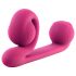 Snail Vibe Duo - akumuliatorinis, 3in1 stimuliacijos vibratorius (rožinis) 