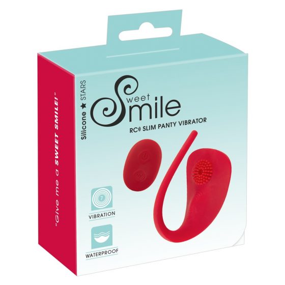 SMILE Plonas Kelnaitės - akumuliatorinis, radijo klitorio vibratorius (raudonas)