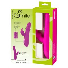   SMILE Rabbit - akumuliatorinis, klitorį stimuliuojantis ir stūmimo-sukimosi funkciją turintis vibratorius (rožinis)