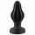 ANOS - briaunuotas minkštas analinis dildo - 5 cm (juodas)