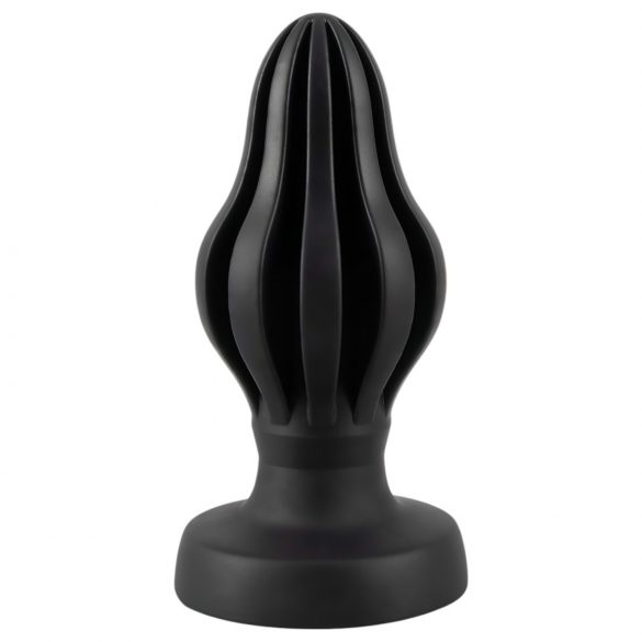 ANOS - superminkštas, nubaisis analinis dildo - 5cm (juoda)