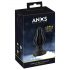 ANOS - briaunuotas minkštas analinis dildo - 5 cm (juodas)