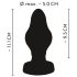 ANOS - ypač minkštas, rantuotas analinis dildo - 5cm (juodas) 