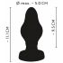 ANOS - superminkštas, nubaisis analinis dildo - 5cm (juoda)