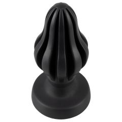   ANOS – itin lankstus, reljefuotas analinis dildo – 7 cm (juodas)
