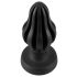 ANOS - itin lankstus, reljefuotas analinis dildo - 7 cm (juodas) 