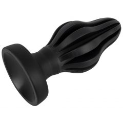   ANOS – itin lankstus, reljefuotas analinis dildo – 7 cm (juodas)