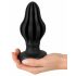 ANOS - briaunuotas minkštas analinis dildo - 7 cm (juodas)