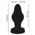 ANOS - itin lankstus, reljefuotas analinis dildo - 7 cm (juodas) 