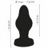 ANOS - itin lankstus, reljefuotas analinis dildo - 7 cm (juodas) 