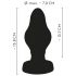 ANOS - briaunuotas minkštas analinis dildo - 7 cm (juodas)