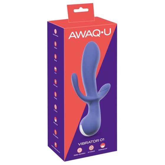 AWAQ.U 1 - įkraunamas, trijų ašmenų vibratorius (violetinis)