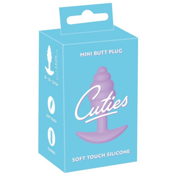 Cuties Mini Butt Plug - silikoninis analinis kaištis - violetinis (2,8cm) 