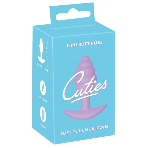 Cuties Mini Butt Plug - silikoninis analinis kaištis - violetinis (2,8cm) 