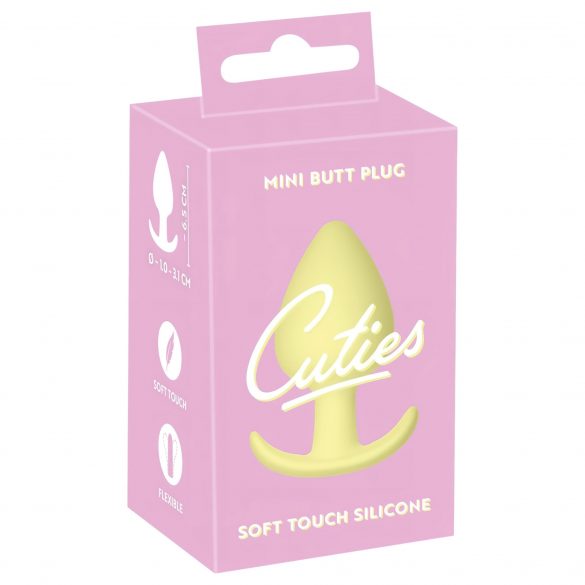 Cuties Mini Analinis Kaištis - silikoninis analinis dildo - geltonas (3,1 cm) 