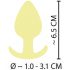 Cuties Mini Analinis Kaištis - silikoninis analinis dildo - geltonas (3,1 cm)