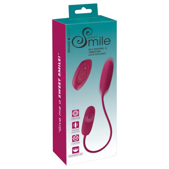 Smile Love Egg Duo - vibruojantis kiaušinėlis (užpakaliui+vaginai)