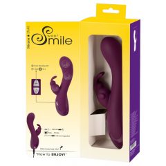   SMILE - akumuliatorinis 3 variklių vibratorius su klitorio stimuliatoriumi (violetinis)