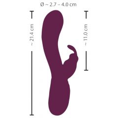   SMILE - akumuliatorinis 3 variklių vibratorius su klitorio stimuliatoriumi (violetinis)