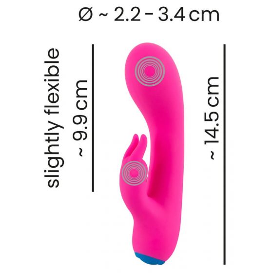 You2Toys Bunt. - įkraunamas, atsparus vandeniui klitorio stimuliatorius (rožinis)