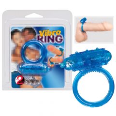   You2Toys - Skaidrus silikoninis vibruojantis varpos žiedas - karališkas mėlynas