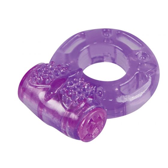 You2Toys - Vienkartinis vibruojantis penio žiedas (violetinis)