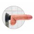 King Cock 7 lankstomas dildo su sėklidėmis ir siurbtuku (18 cm) - natūralus 