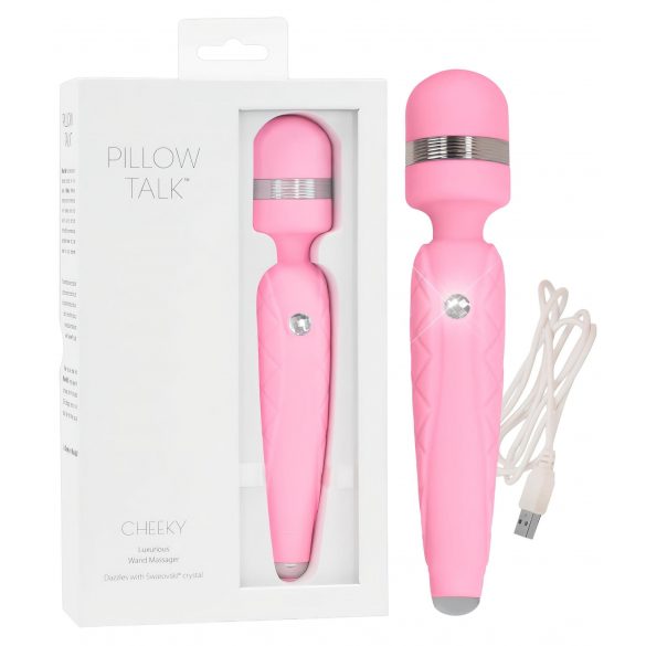 Pillow Talk Cheeky Wand - įkraunamas masažuoklis (žalias) 