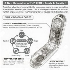 TENGA Flip Zero - vibracinis masturbatorius (baltas)